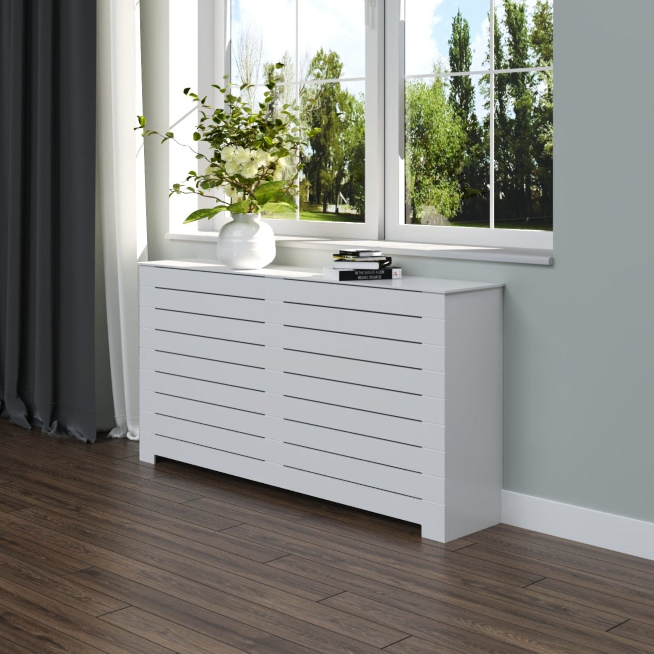 What are the benefits of using radiator covers in home decor? How can radiator covers enhance heating efficiency? What materials are commonly used in radiator cover construction? Are there customizable options for radiator covers? Can radiator covers be painted or stained to match room decor? Are radiator covers easy to install and maintain? Are there safety considerations when using radiator covers?