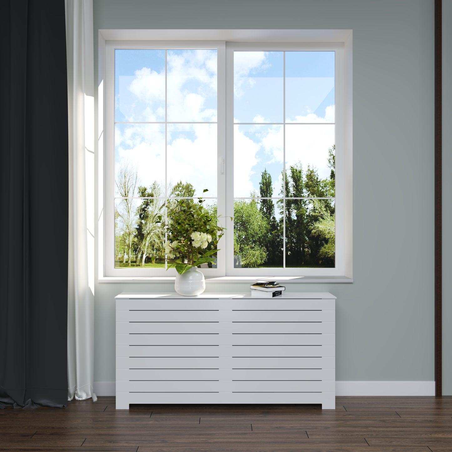What are the benefits of using radiator covers in home decor? How can radiator covers enhance heating efficiency? What materials are commonly used in radiator cover construction? Are there customizable options for radiator covers? Can radiator covers be painted or stained to match room decor? Are radiator covers easy to install and maintain? Are there safety considerations when using radiator covers?