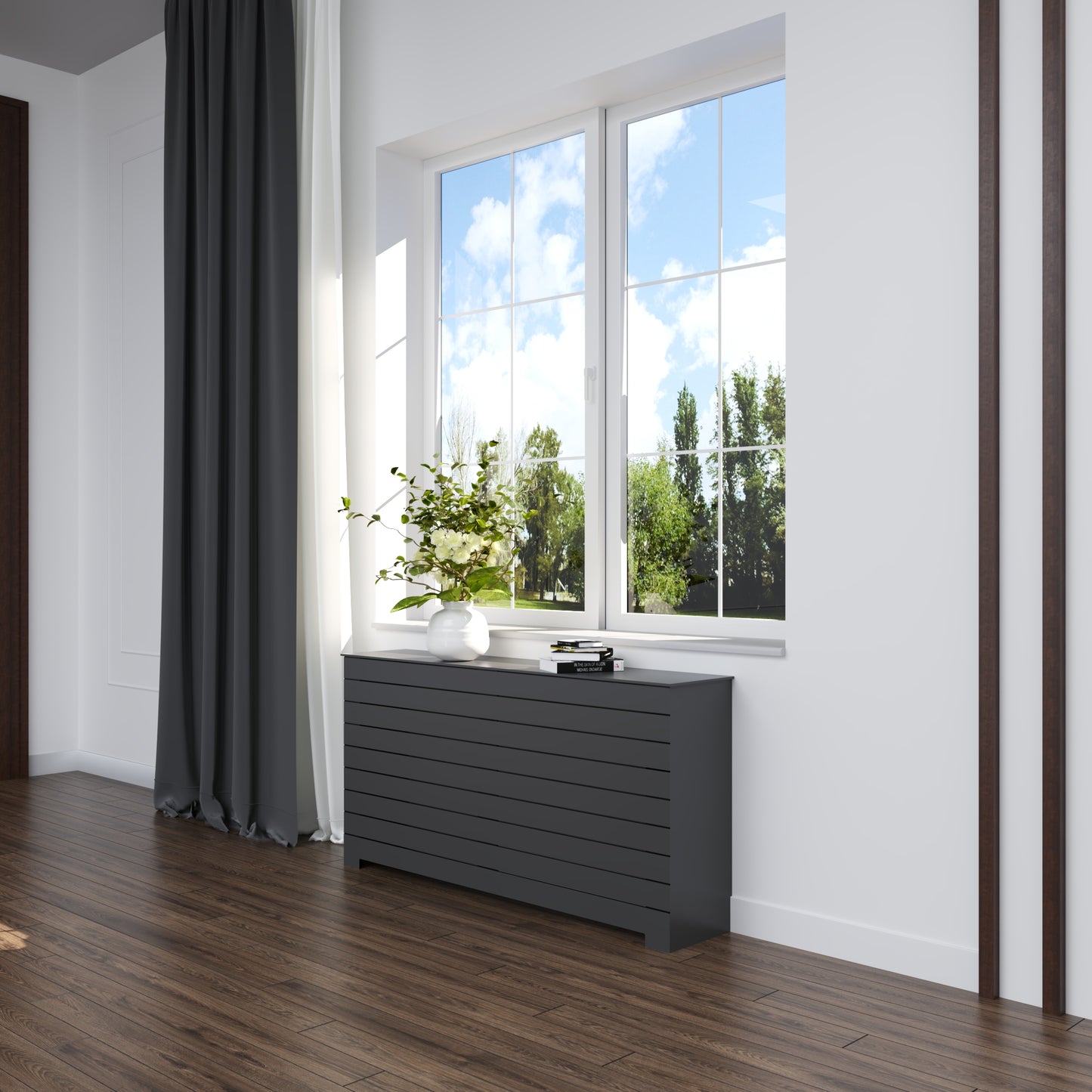 What are the benefits of using radiator covers in home decor? How can radiator covers enhance heating efficiency? What materials are commonly used in radiator cover construction? Are there customizable options for radiator covers? Can radiator covers be painted or stained to match room decor? Are radiator covers easy to install and maintain? Are there safety considerations when using radiator covers?