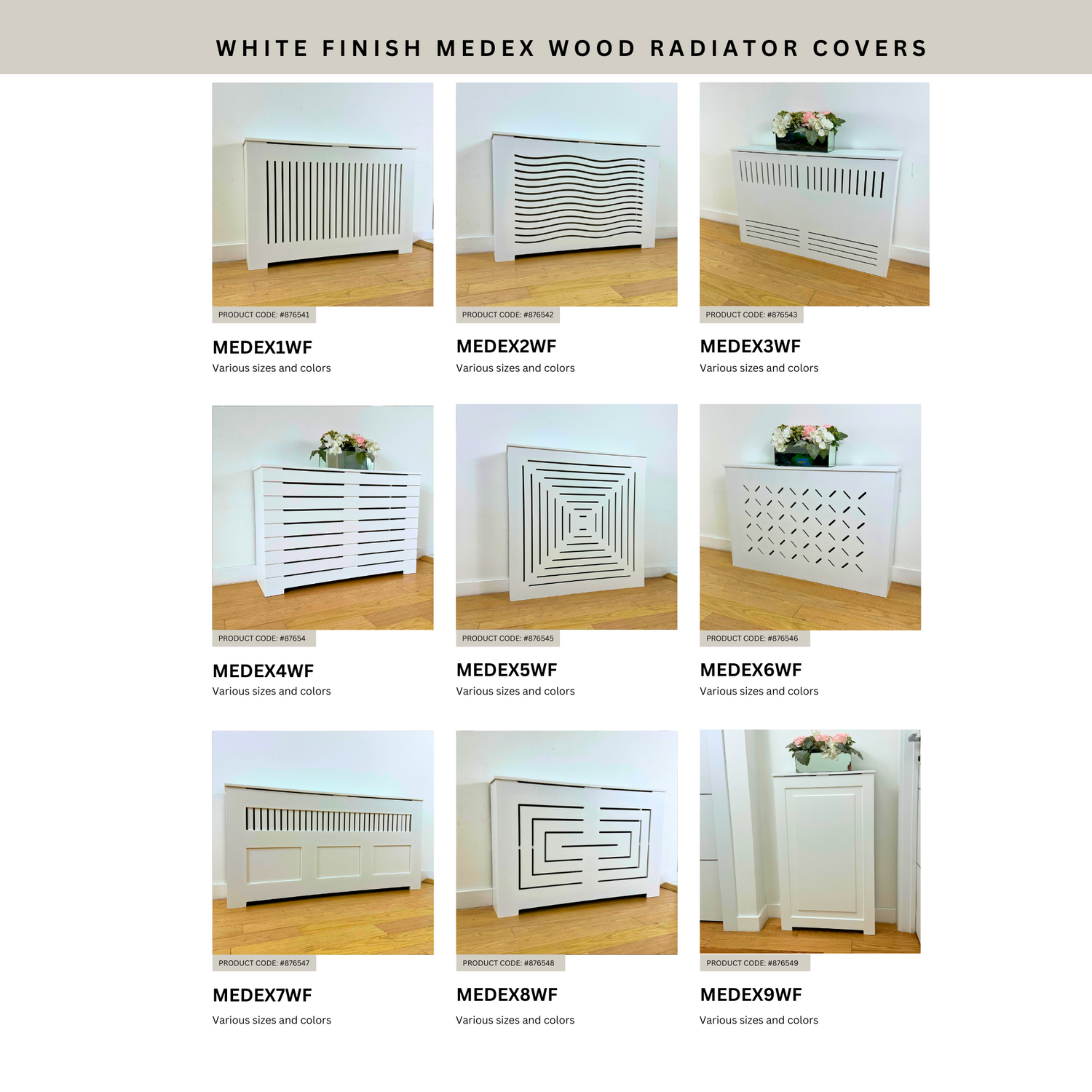 White Radiator Covers