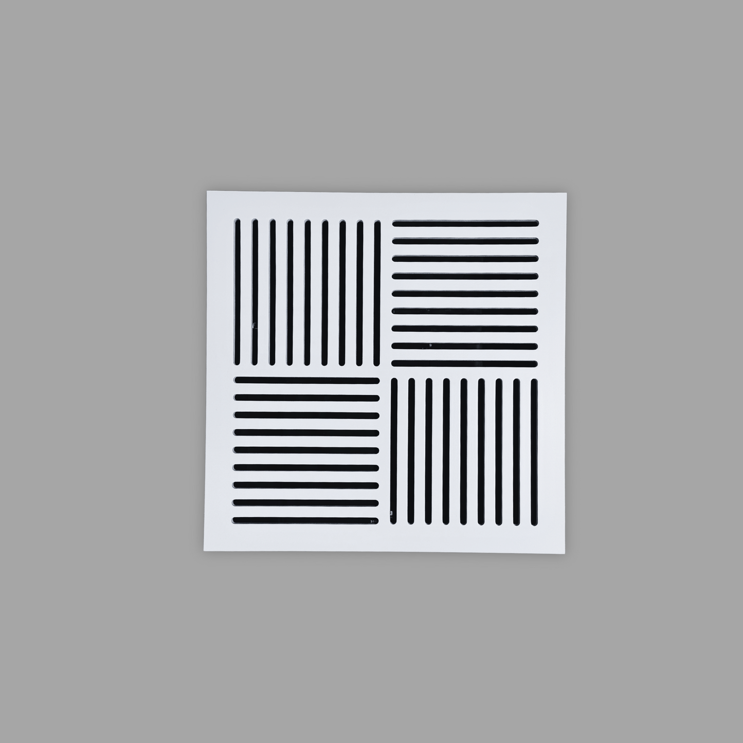 Architectural magnetic air vent cover blending seamlessly into wall or ceiling surfaces