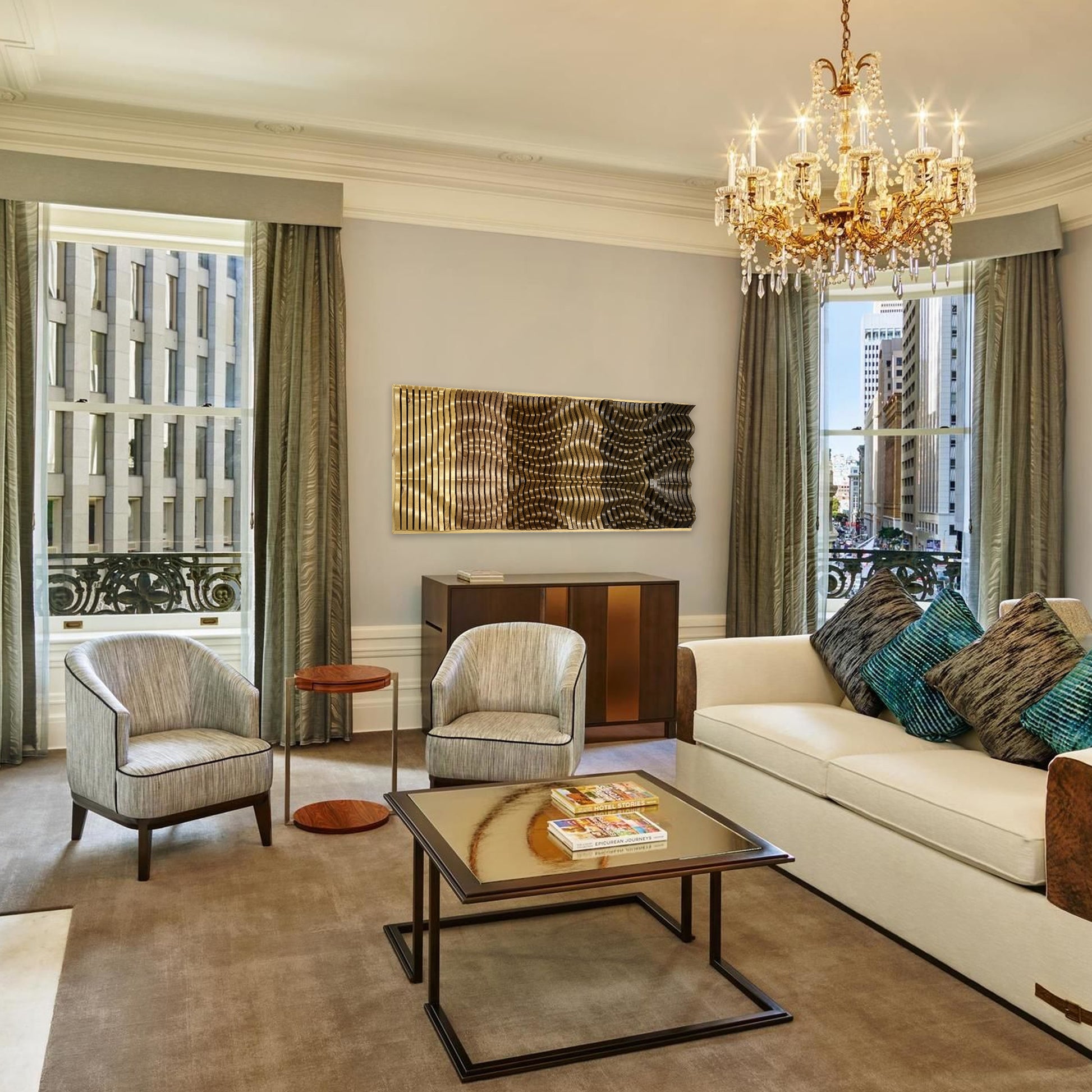 Architectural solid wood wall art made to order