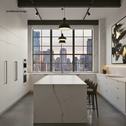 Modern Slats Cabinet Doors | Custom Replacement Cabinet Fronts | Made in NYC