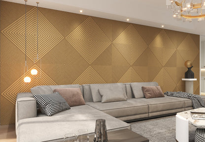 Art 3D wall panels unfinished geometric Medex wood acoustic diffuser