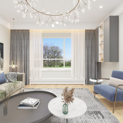 Baseboard radiator cover with optional top vent holes for improved airflow