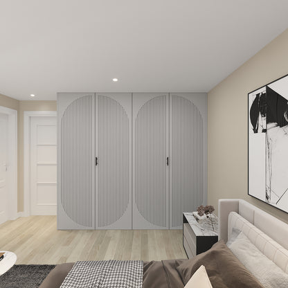 Modern Design Wardrobe & Closet Doors - Customizable Options Available - Available 10 Unfinished Designs - Paintable - Made in NYC USA