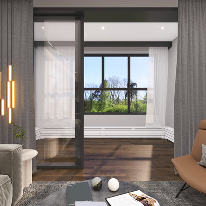 Close-up detail of smooth white finish on Baseboard DANTE wooden radiator cover