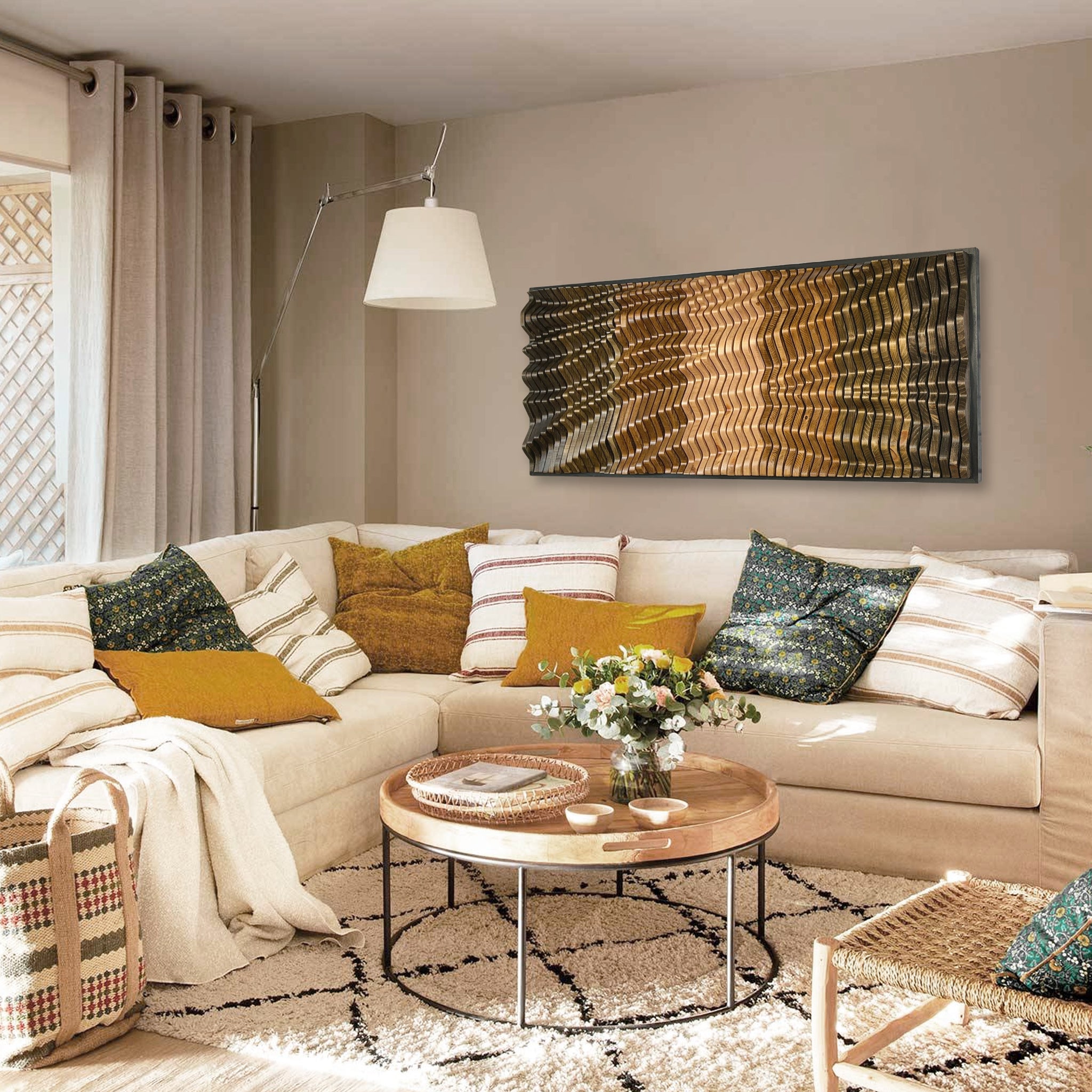 ENIGMA Parametric Wood Wall Art – 100% Solid Wood Acoustic Wall