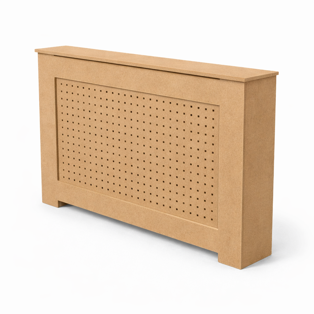 Enter exterior dimensions to price a custom radiator cover