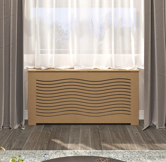 "CAPELLA" Modern Unfinished Radiator Cover Cabinet, High Quality Medex Wood Radiator Cover, Depth - 10 inches, Custom Sizes Options Available, Made in NYC USA