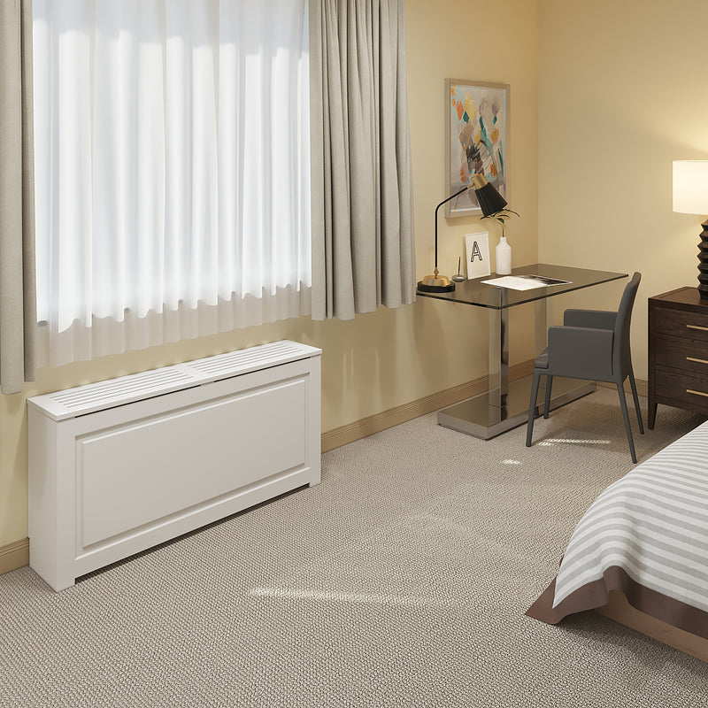 "AVELINE" Radiatort Heat Cover Cabinet, High Quality Medex Wood Radiator Cover, Depth - 10 inches, White Finish, Custom Sizes Options Available, Made in NYC USA