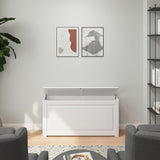 "AVELINE" Decorative HVAC & PTAC Cover Cabinet, Top Cover Equipped with Hinges for Easy Access, Depth 10", White Finish, Customizable Option Available