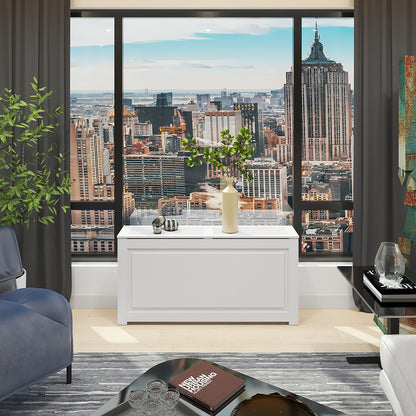 New York PTAC Cover Cabinet, 12" Deep Cabinet, White Finish, Custom Built in NYC, Decorative HVAC Covers for Hotels, Homes & Offices