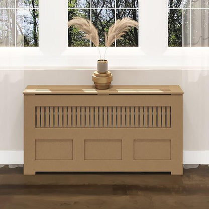 "MANHATTAN" Modern Unfinished Radiator Cover Cabinet, High Quality Medex Wood Radiator Cover, Depth - 10 inches, Custom Sizes Options Available, Made in NYC USA