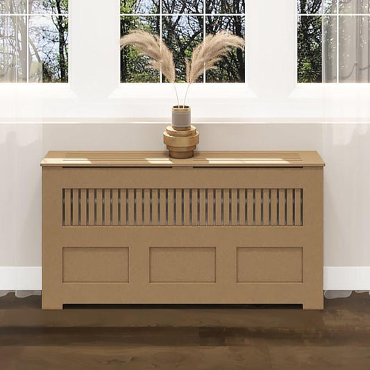 "MANHATTAN" Modern Unfinished Radiator Cover Cabinet, High Quality Medex Wood Radiator Cover, Depth - 10 inches, Custom Sizes Options Available, Made in NYC USA