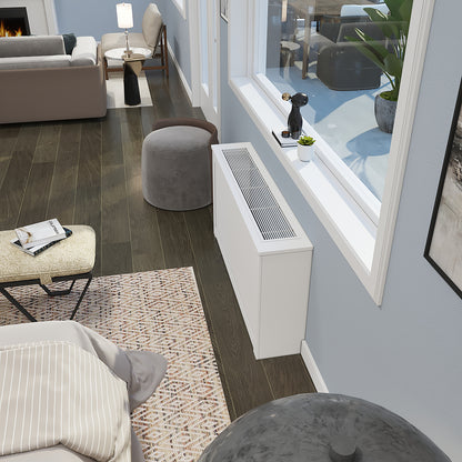 Custom HVAC enclosure cabinet with metal grille ventilation