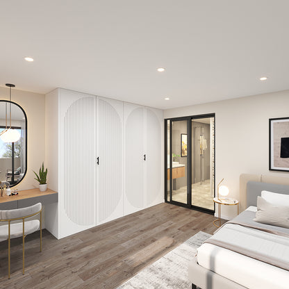 Custom size wardrobe doors with modern design made in NYC USA