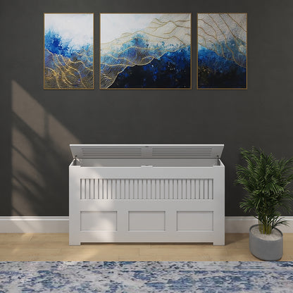 Decorative HVAC enclosure cabinet handcrafted in New York