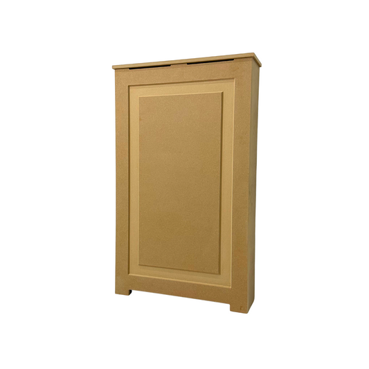 EVELINE modern unfinished radiator cover cabinet made from Medex wood, paint-ready custom heat cover handcrafted in NYC