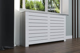 "DANTE" Modern Heat Cover Cabinet, High Quality Medex Wood Radiator Cover, Depth - 10 inches, White Finish, Custom Sizes Options Available, Made in NYC USA