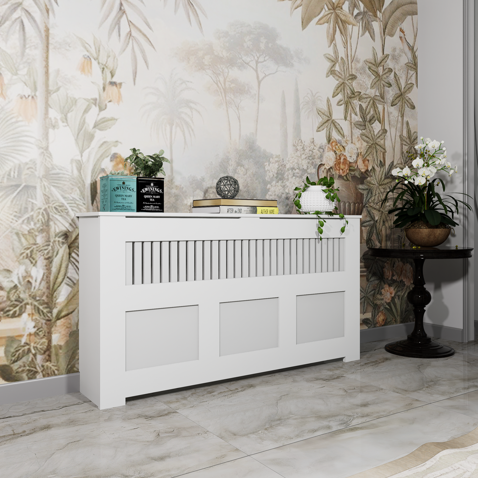 MANHATTAN radiator cover cabinet with optional top vent holes for improved airflow