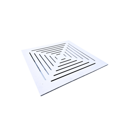 Magnetic air vent cover white finish made from Medex wood with modern square design