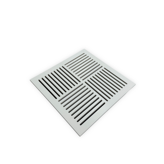 Magnetic white air vent cover made from Medex wood for wall and ceiling HVAC openings