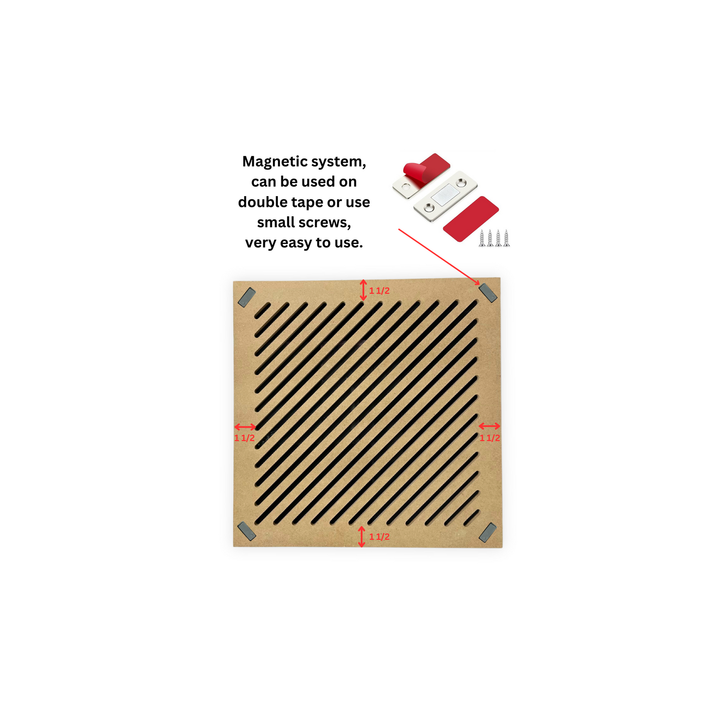 Minimalist white Medex wood vent cover for contemporary interiors