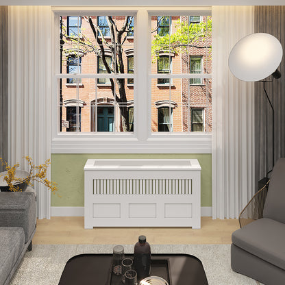 Modern PTAC HVAC cover cabinet interior design solution made in NYC