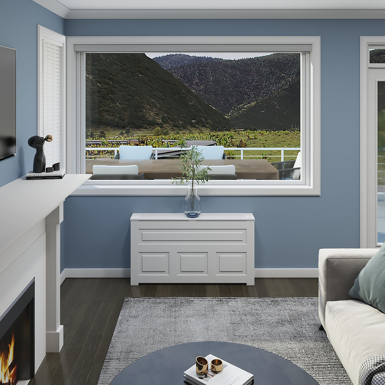 Modern PTAC cover cabinet for apartments, offices, and hotels