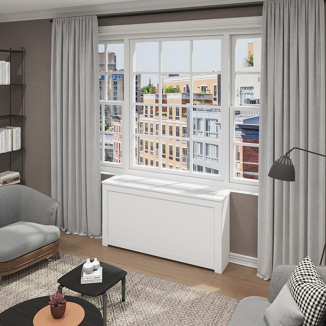 PTAC air conditioner cover cabinet made to order in NYC