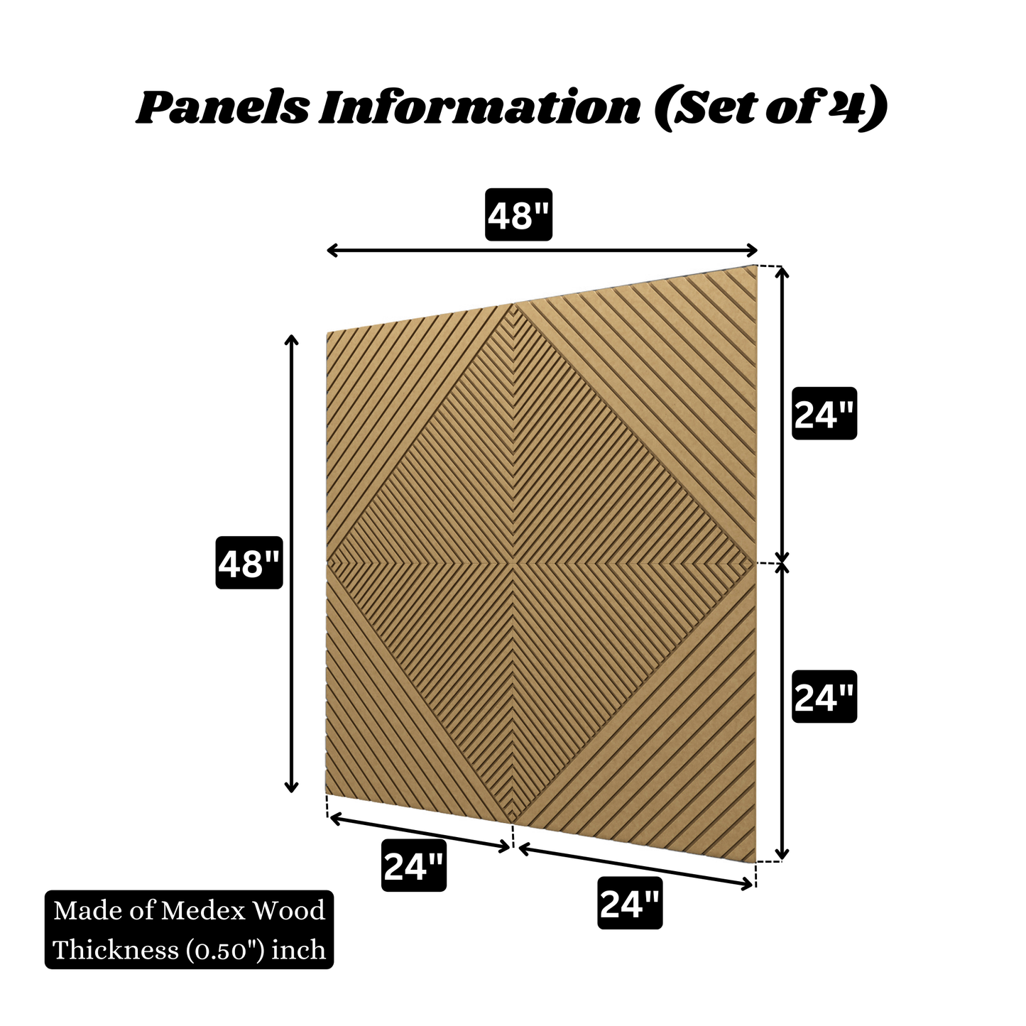 Paintable acoustic diffuser wall panels made in USA