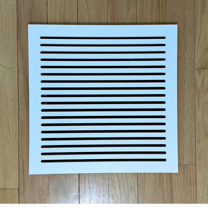 Square modern magnetic vent cover with clean linear cut-out pattern