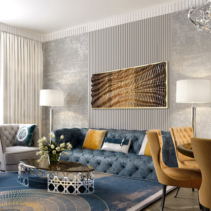 Statement solid wood acoustic wall panel for modern living spaces