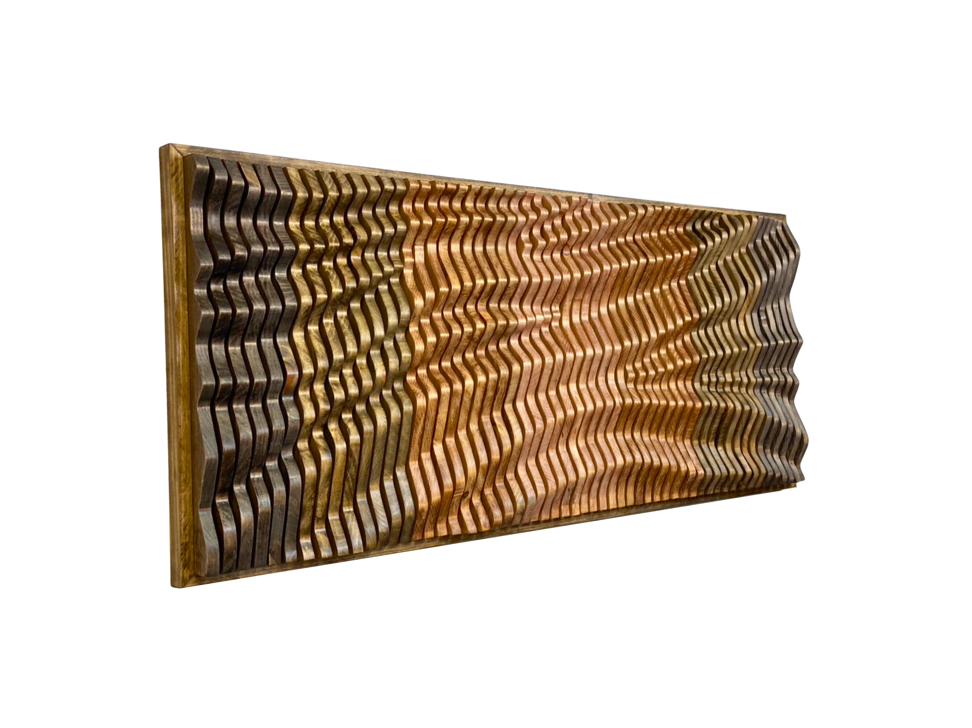 TWISTER parametric wood wall art made from solid natural wood