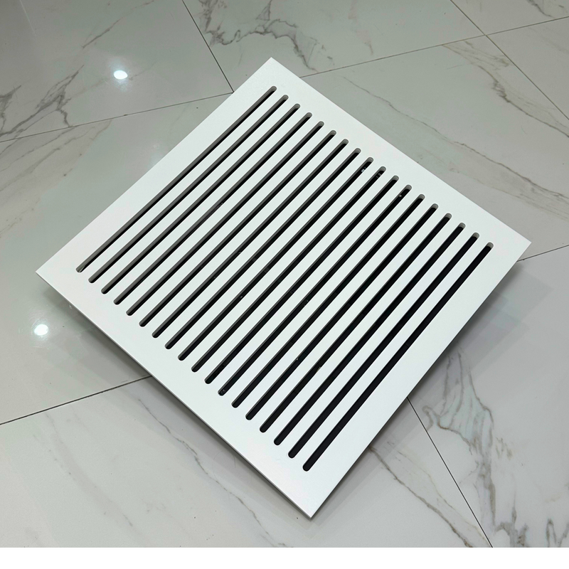 Large Air Vent Cover, Strong Mount Magnetic System, Modern White Finish Design, High Quality Medex Wood, Available Any Custom Sizes, Made in New York