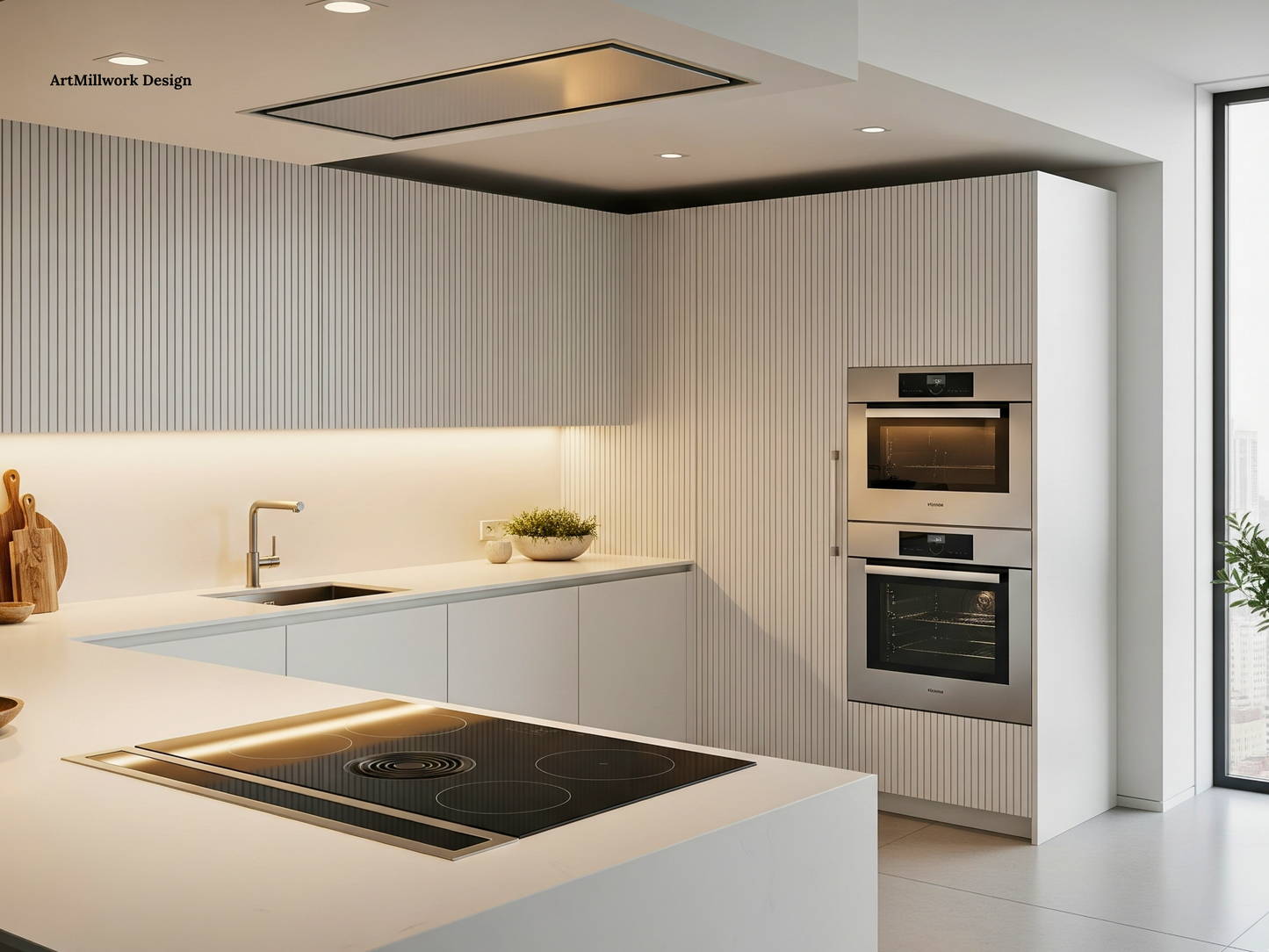 Modern Slats Cabinet Doors | Custom Replacement Cabinet Fronts | Made in NYC