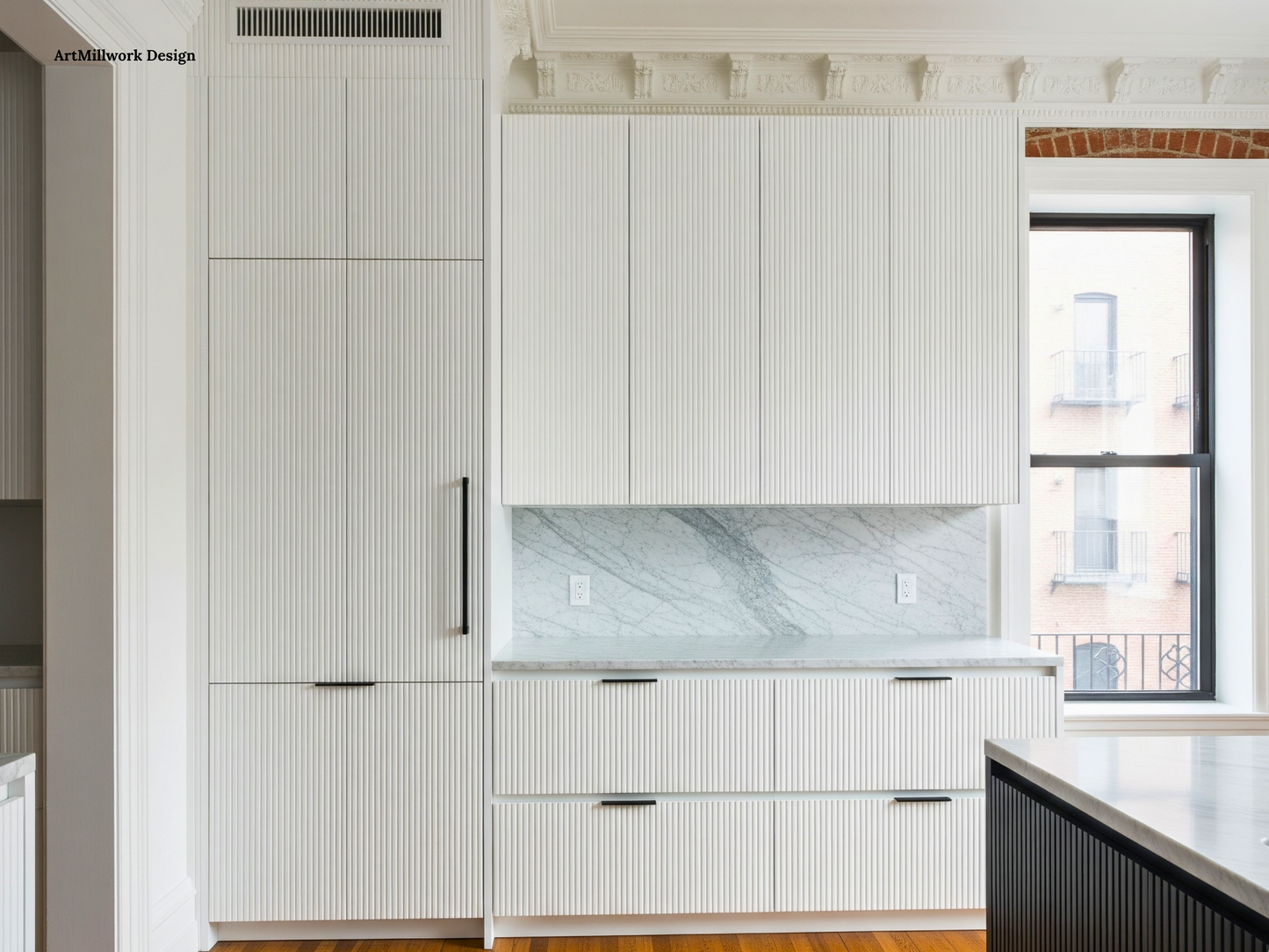 Modern Slats Cabinet Doors | Custom Replacement Cabinet Fronts | Made in NYC