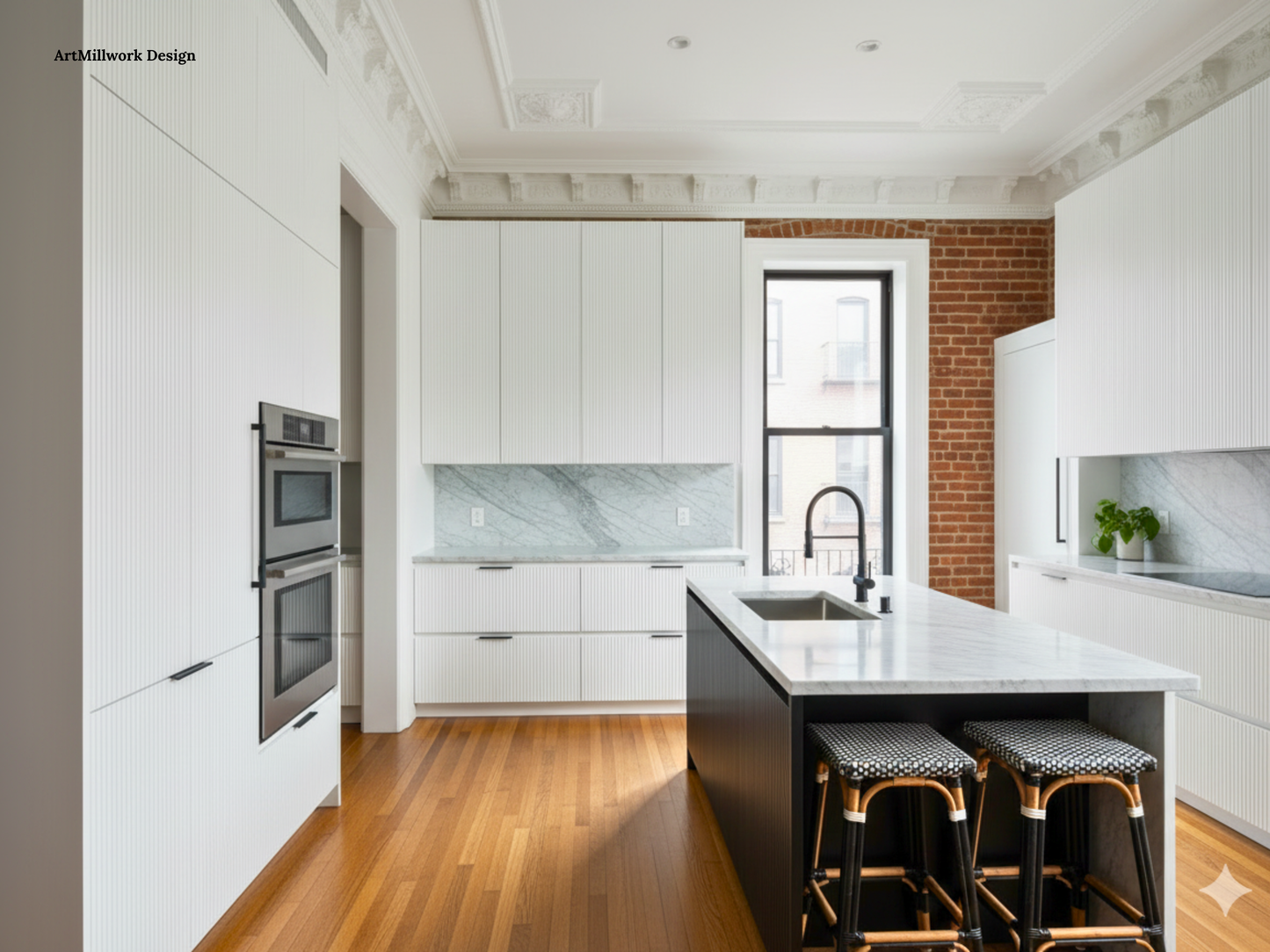 Modern Slats Cabinet Doors | Custom Replacement Cabinet Fronts | Made in NYC