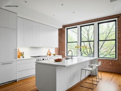 Modern Slats Cabinet Doors | Custom Replacement Cabinet Fronts | Made in NYC