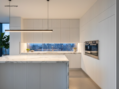 Modern Slats Cabinet Doors | Custom Replacement Cabinet Fronts | Made in NYC