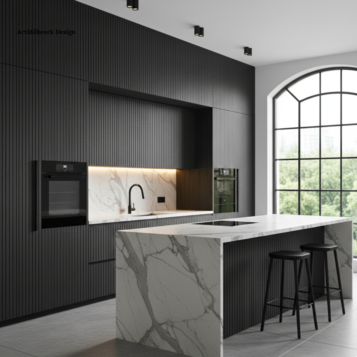 Modern Slats Cabinet Doors | Custom Replacement Cabinet Fronts | Made in NYC