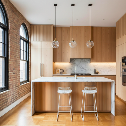 Modern Slats Cabinet Doors | Custom Replacement Cabinet Fronts | Made in NYC