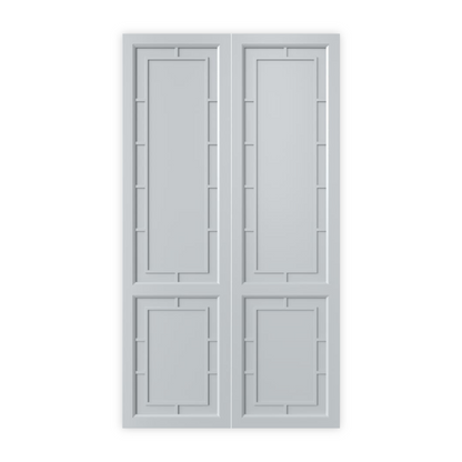 Modern Design Wardrobe & Closet Doors - Customizable Options Available - Available 10 Unfinished Designs - Paintable - Made in NYC USA