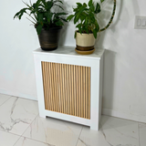 "CHELSEA" Heat Cover Cabinet, High Quality Modern Radiator Cover with Natural Wooden Slats, Depth - 10 inches, Any Custom Sizes Available