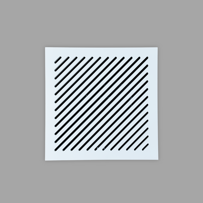 White magnetic air vent cover mounted on wall with tool-free magnetic system