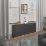 "AURORA" Modern Heat Cover Cabinet, High Quality Medex Wood Radiator Cover, Depth - 10 inches, White Finish, Custom Sizes Options Available, Made in NYC USA
