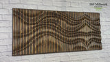 "PRISM" Parametric Wood Wall Art / 100% Solid Wood / Decorative Wood Acoustic Wall Panel