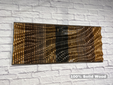 "AMARETTO" Parametric Wood Wall Art Decor / 100% Solid Wood / Decorative Acoustic Wood Wall Panel