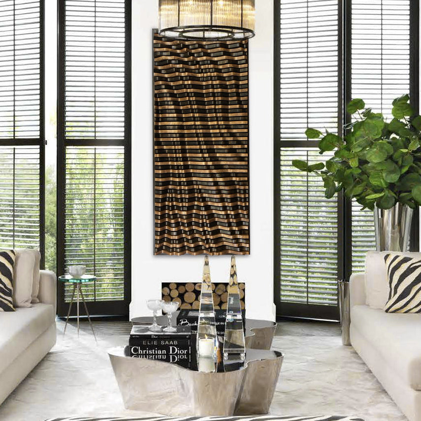 DOMINOS parametric wood wall art made from solid natural wood